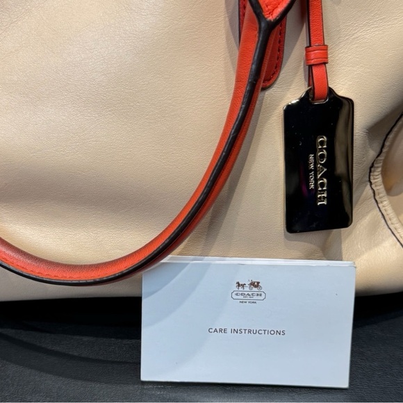 Coach Crosby Leather Carryall Two-Tone Colorblock Crossbody Satchel Bag - Picture 14 of 16